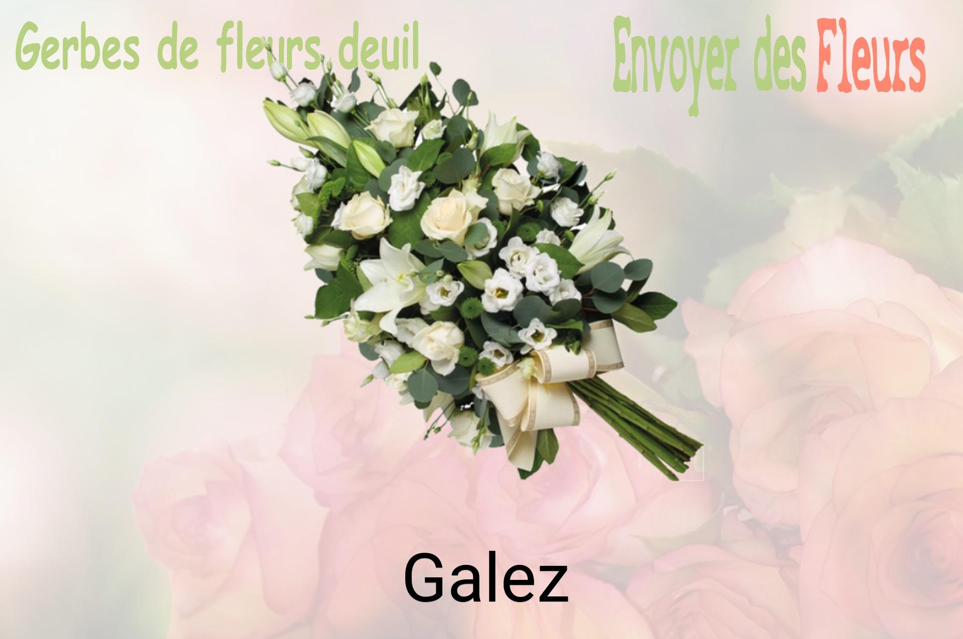 Gerbe de fleurs de deuil livrée à Galez